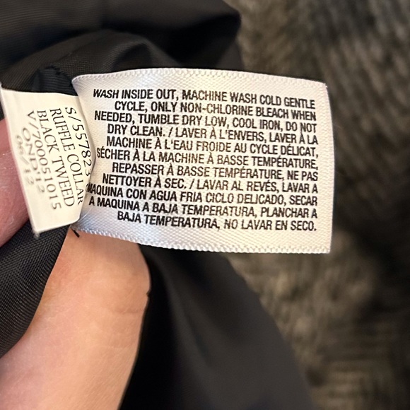 Old Navy Black and White Women's Winter Coat XL Herringbone - Picture 8 of 9